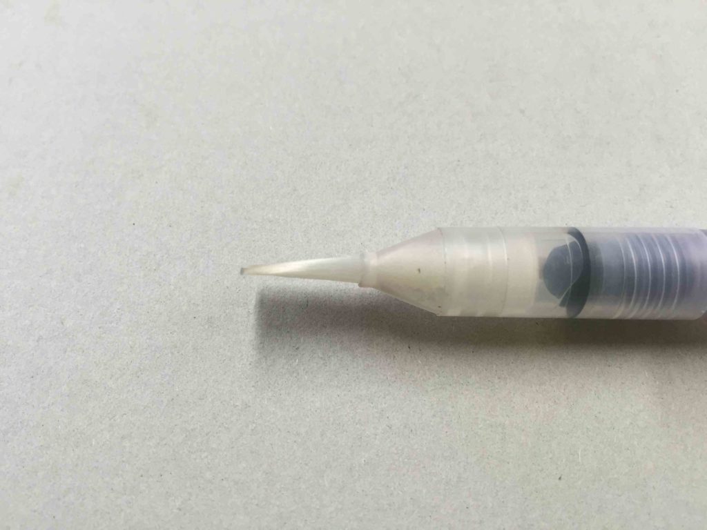 水筆ペンで和紙を喰い裂きに02