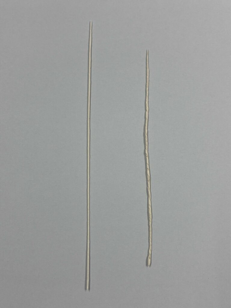 紙縒り、ねじった和紙